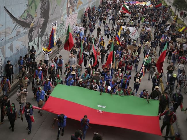 Las organizaciones sociales convocarán en los próximos días a una nueva jornada de protesta en pro de la vida. Foto: Colprensa