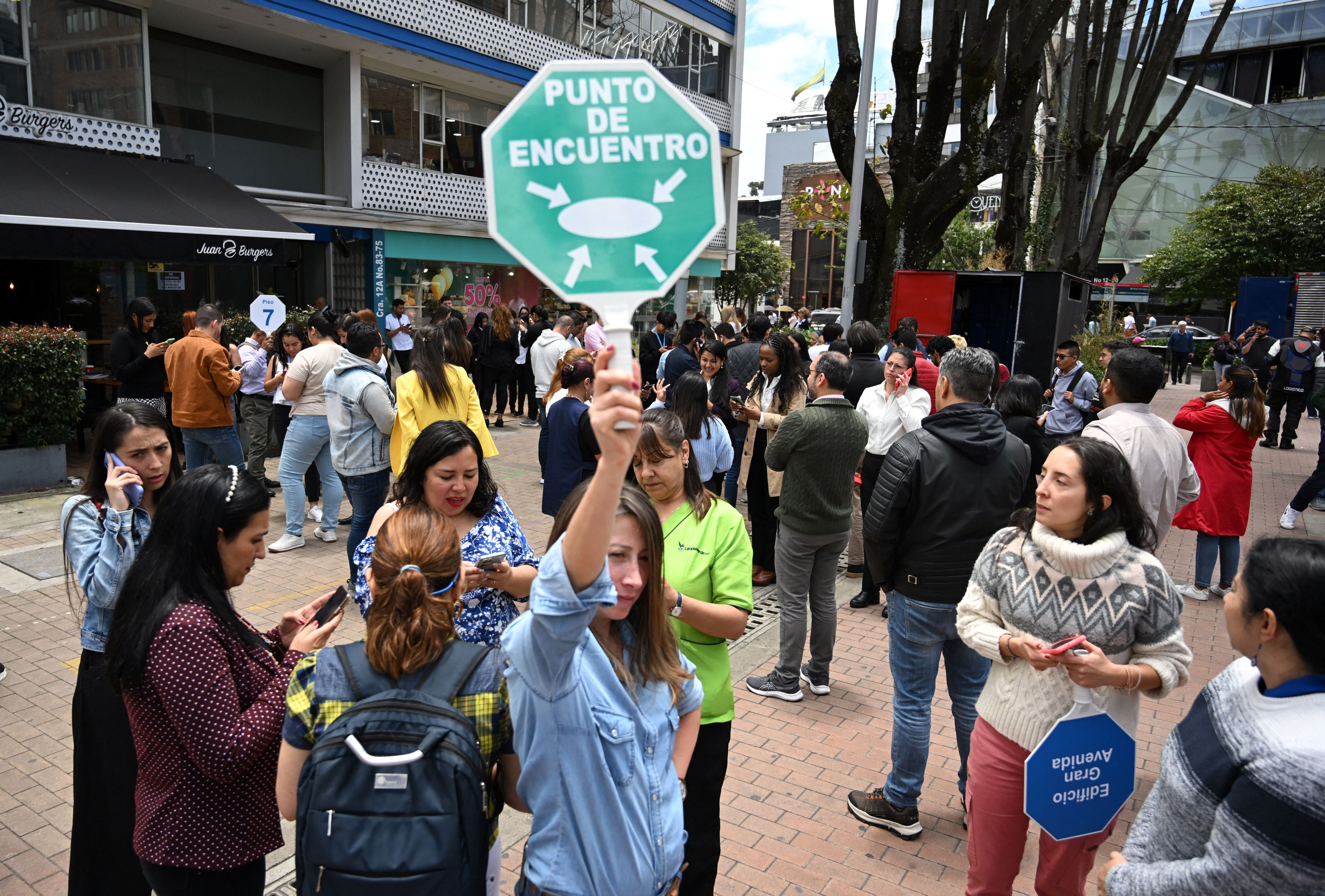 Simulacro Distrital en Bogotá. (Foto de RAÚL ARBOLEDA/AFP vía Getty Images)