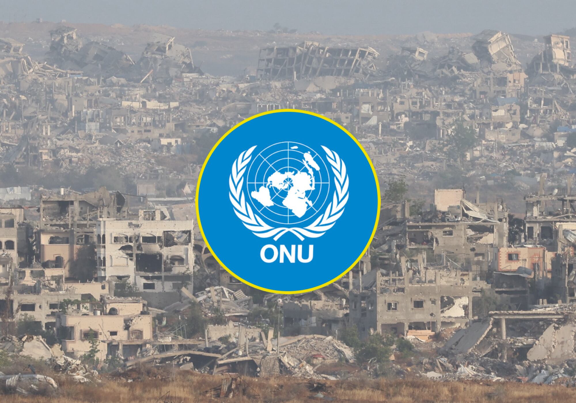 La ONU. Foto: Getty Images.Franja de Gaza. Foto: EFE.