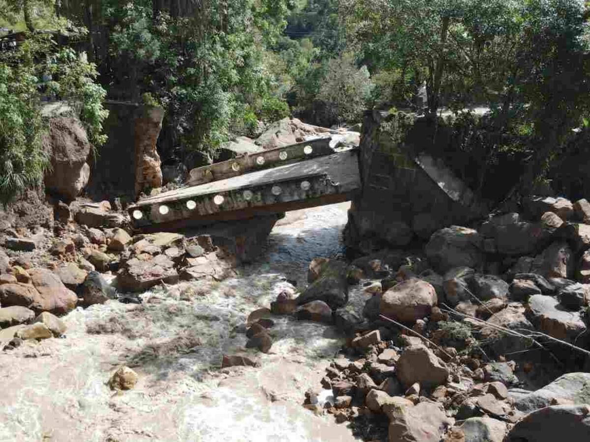 Boyacá: Cuatro meses completa colapso de puente en Úmbita