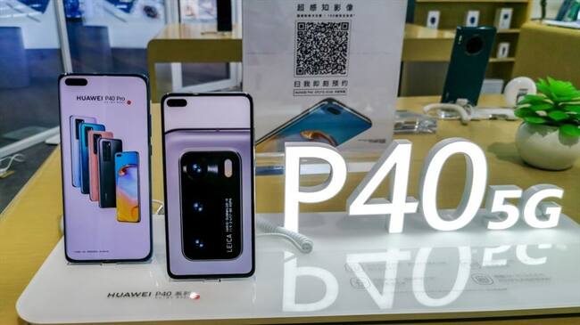 Huawei presentó sus nuevos smartphones P40, P40 Pro y P40 Pro+.. Foto: Getty Images
