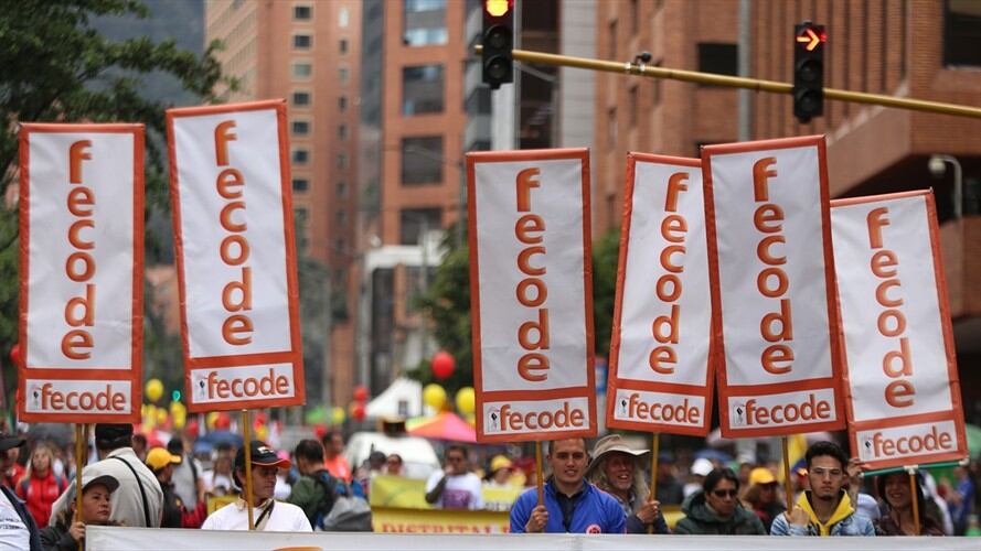 Fecode anuncia que se suma al paro nacional  con cese de actividades. Foto: Colprensa