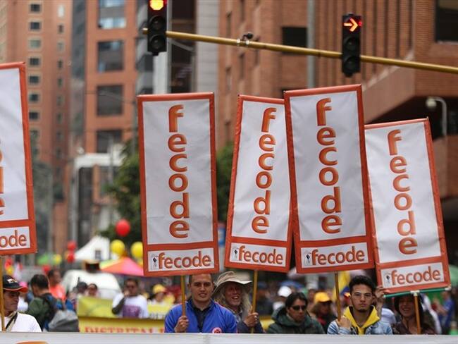 Fecode anuncia que se suma al paro nacional con cese de actividades. Foto: Colprensa
