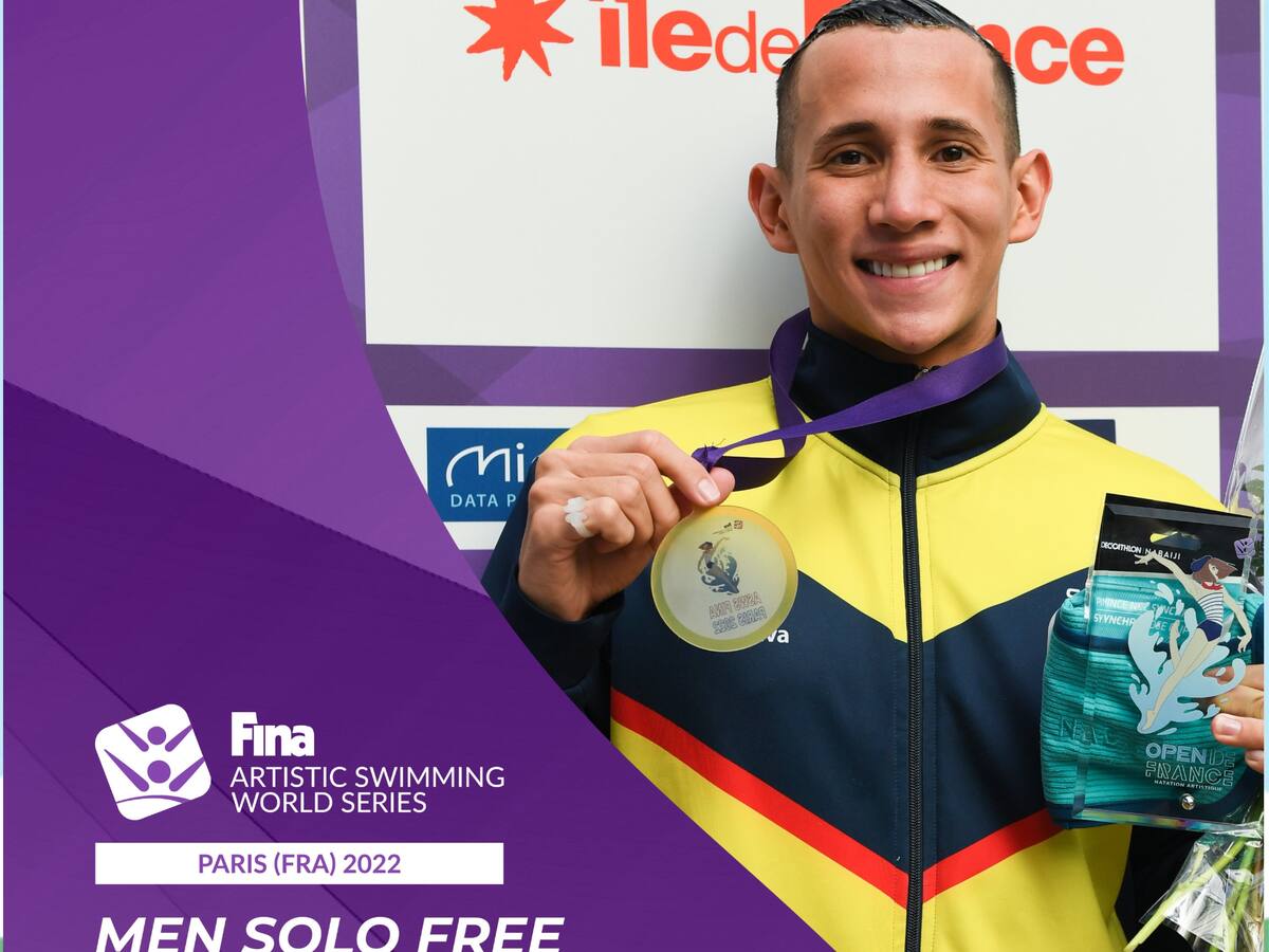 Histórico: Gustavo Sánchez, el primer colombiano en conseguir una medalla de oro en natación artística