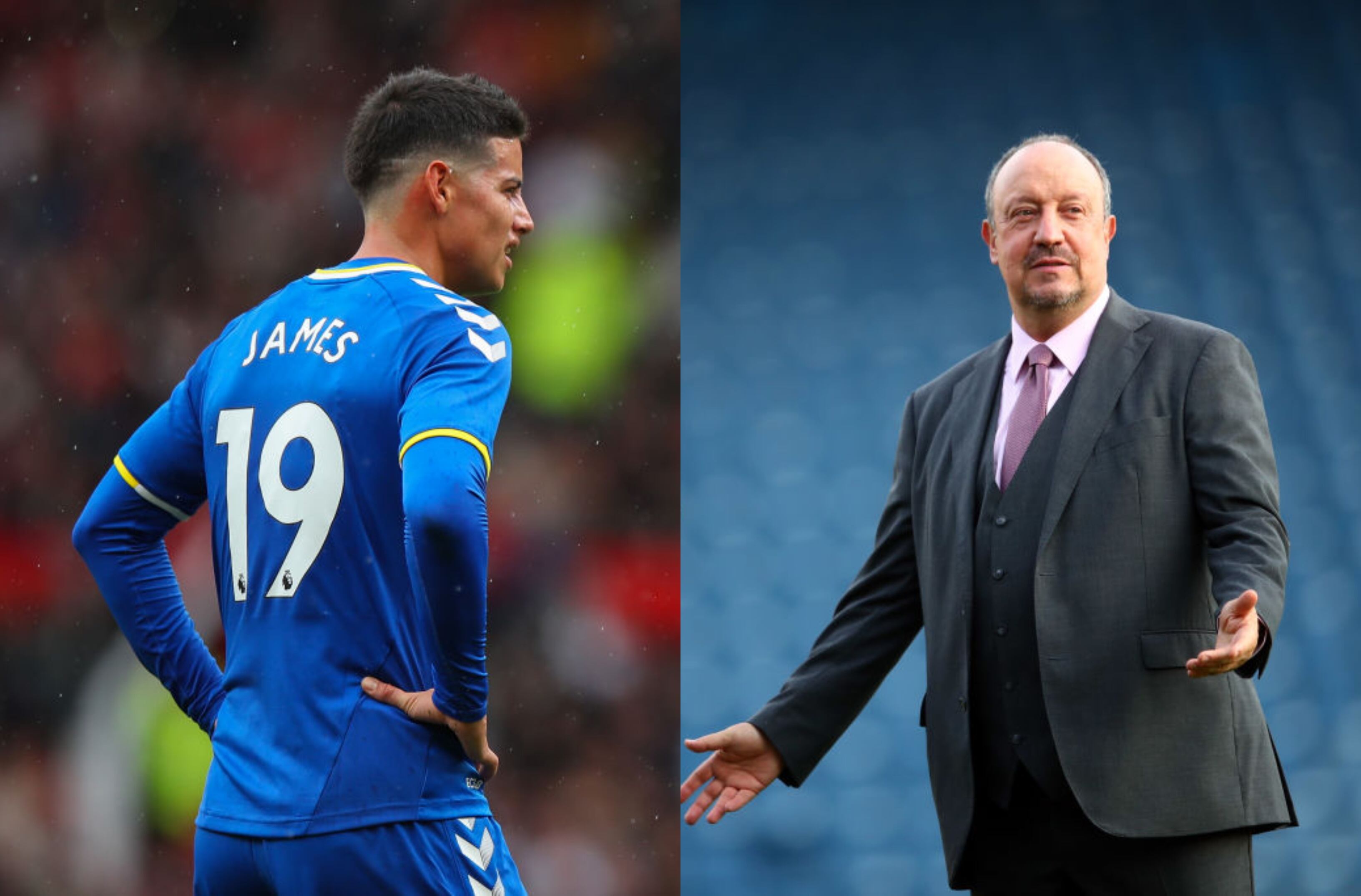 James Rodríguez y Rafa Benítez. Foto: Getty Images.