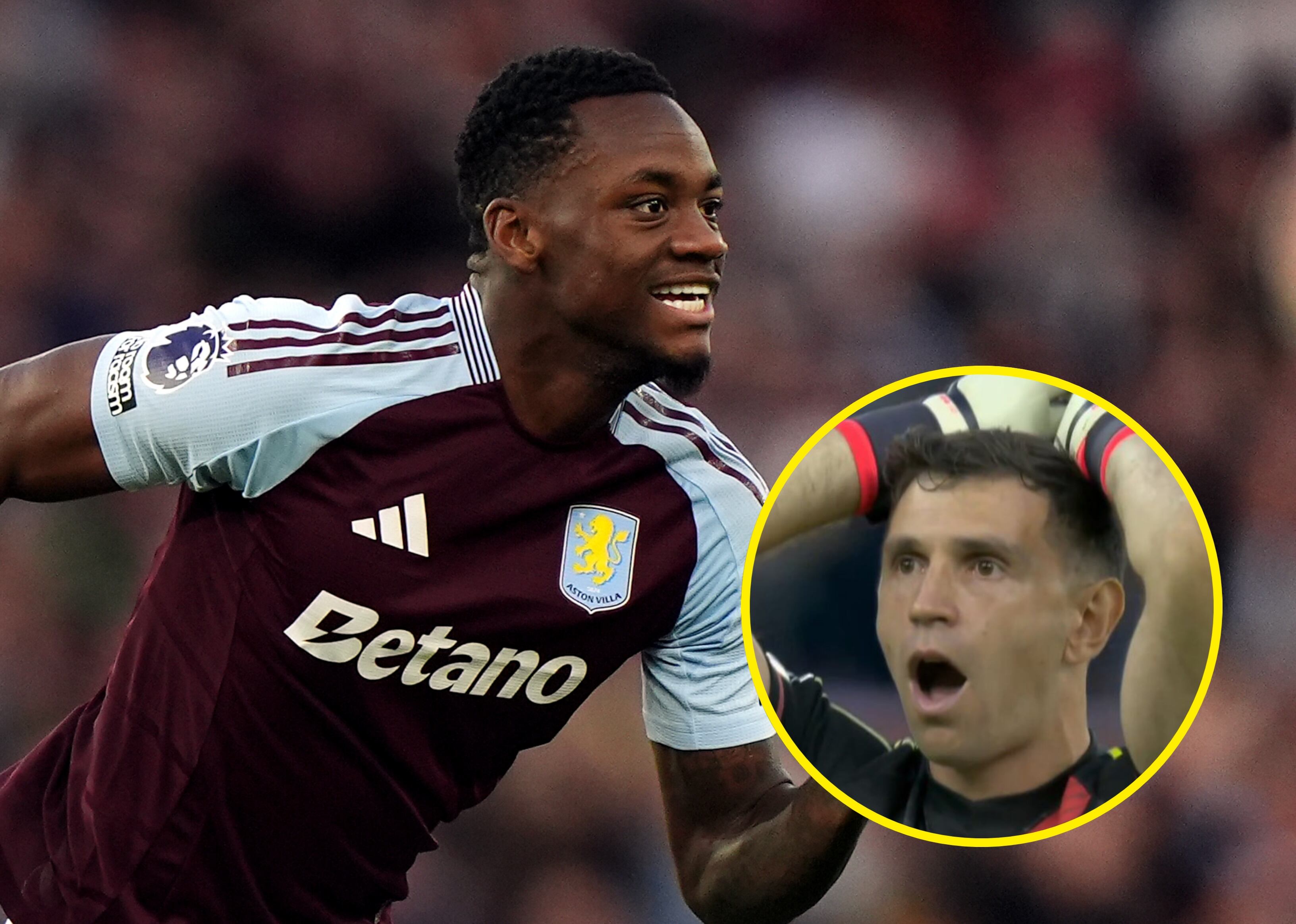 John Jader Durán y el 'Dibu' Martínez | Fotos: GettyImages y captura de pantalla