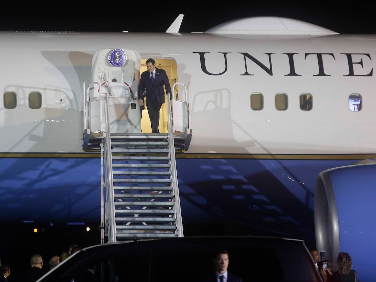 Marco Rubio llegó a Panamá en su primer viaje como secretario de Estado de EE.UU.