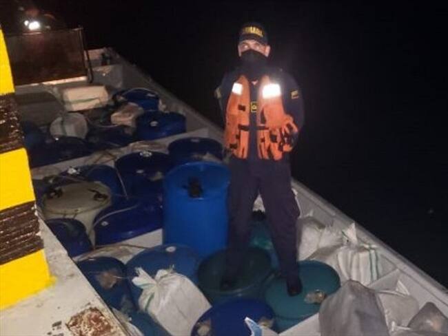 Se pudo determinar que esta mercancía tendría un costo superior a los 70 millones de dólares . Foto: Cortesía Armada Nacional