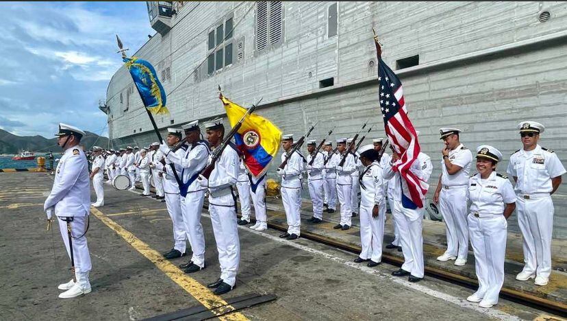 Llegada del buque logístico USNS Burlington a Santa Marta/ Cortesía