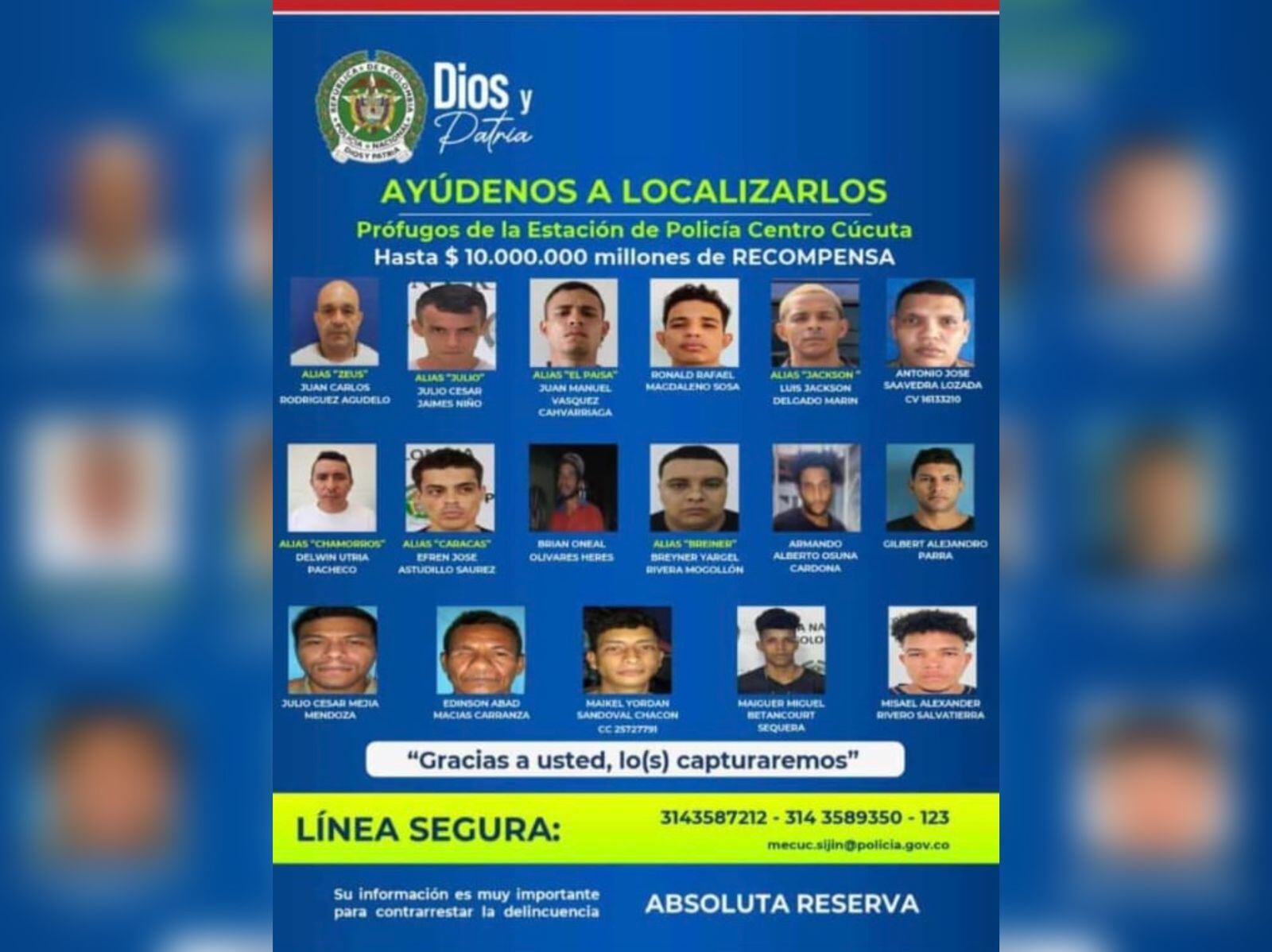 Exmilitar alias "Zeus" se fugó de la estación de policía Centro, en Cúcuta.