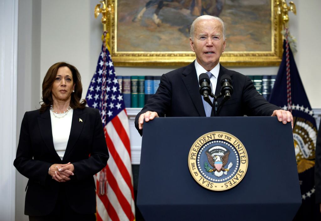 Presidente de Estados Unidos, Joe Biden y la vicepresidenta Kamala Harris. Foto: Kevin Dietsch/Getty Images