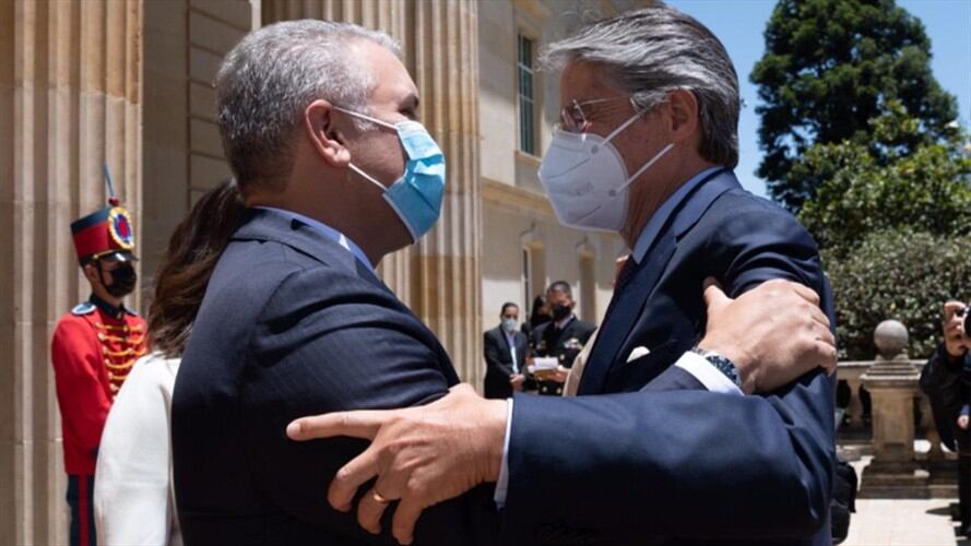 Reunión entre los presidentes Iván Duque y Guillermo Lasso. Foto: Cortesía Presidencia de la República