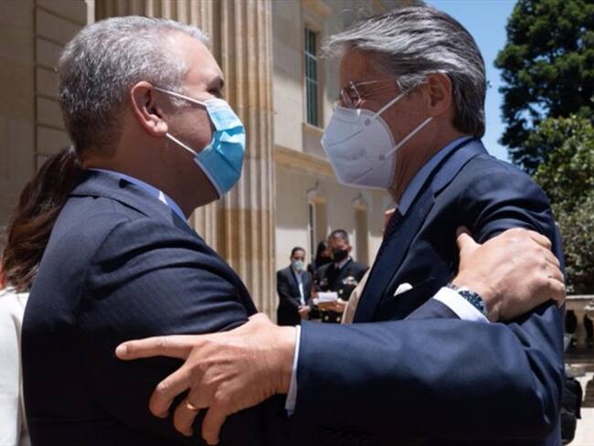 Reunión entre los presidentes Iván Duque y Guillermo Lasso. Foto: Cortesía Presidencia de la República