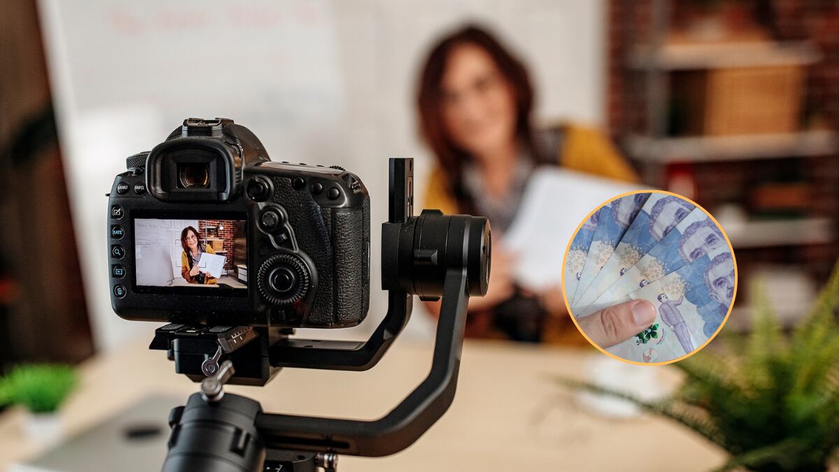 Mujer grabándose para un video de YouTube (Getty Images)