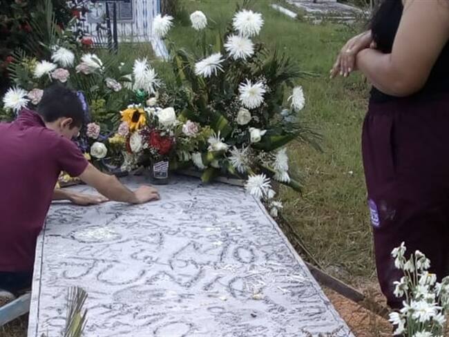 Honras funebres del joven fallecido. Foto: Cortesía Sergio Martínez.