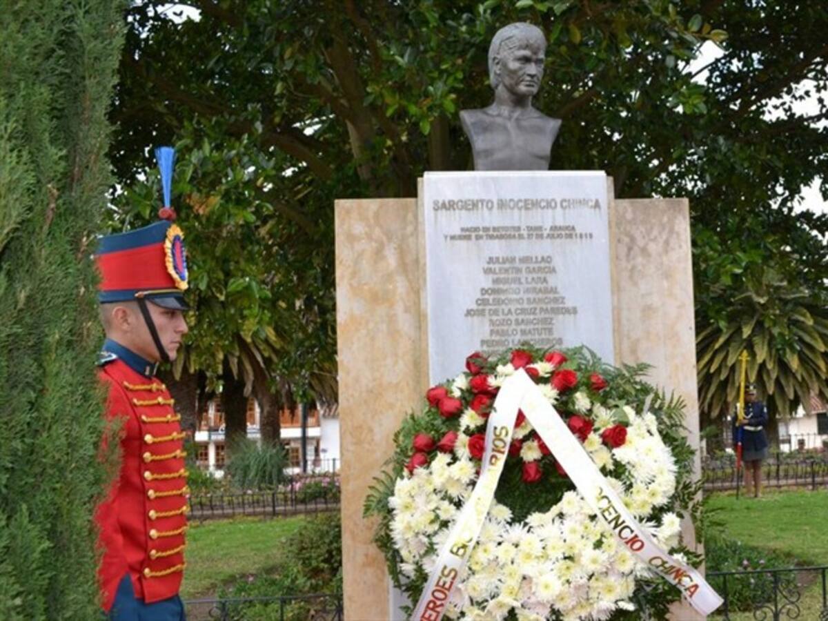 Tibasosa rindió homenaje a Inocencio Chincá, hombre clave de caballería de Bolívar