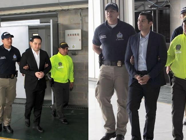 Leonardo Pinilla y Luis Gustavo Moreno fueron extraditados a los Estados Unidos para enfrentar cargos por fraude electrónico y lavado de dinero. Foto: Dijín de la Policía