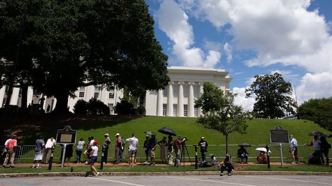 Homenaje a John Lewis. Foto: AFP