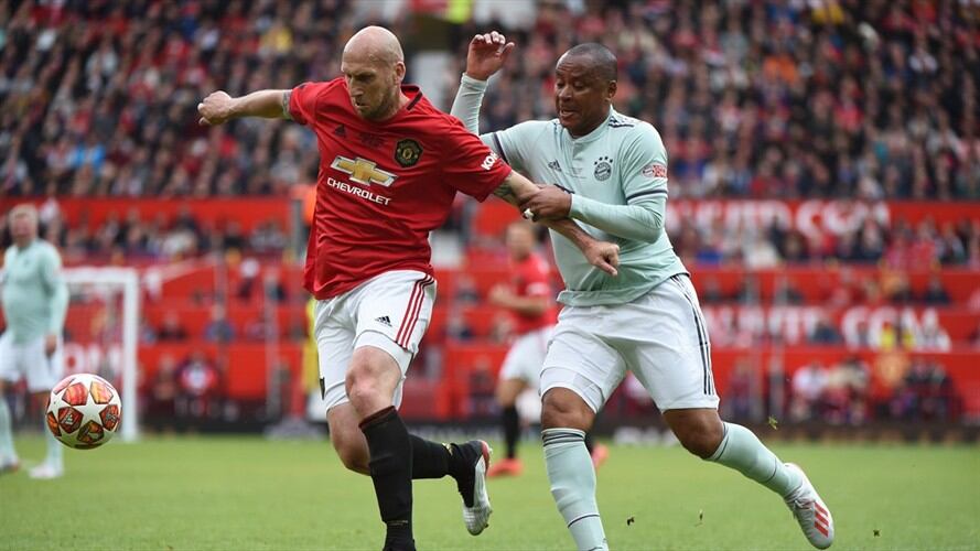 Como hace 20 años, fue de nuevo el noruego Ole Gunnar Solskjaer uno de los principales artífices de la victoria del Manchester United por 5-0 frente al Bayern. . Foto: Getty Images