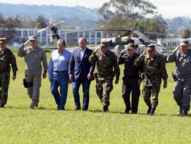 El presidente Iván Duque Márquez activó en Popayán el Comando Especifico del Cauca, Cecau. Foto: Cortesía/ Ejército.