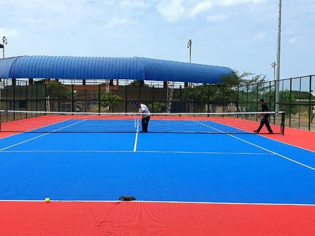 La Guajira tendrá la primera cancha de tenis con certificación ITF 5 en polipropileno de Suramérica. Foto: Cortesía