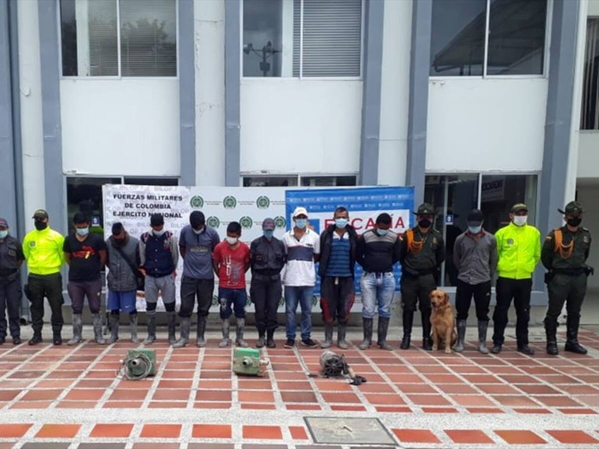 Operaciones contra la minería ilegal dejan nueve capturados en Cauca
