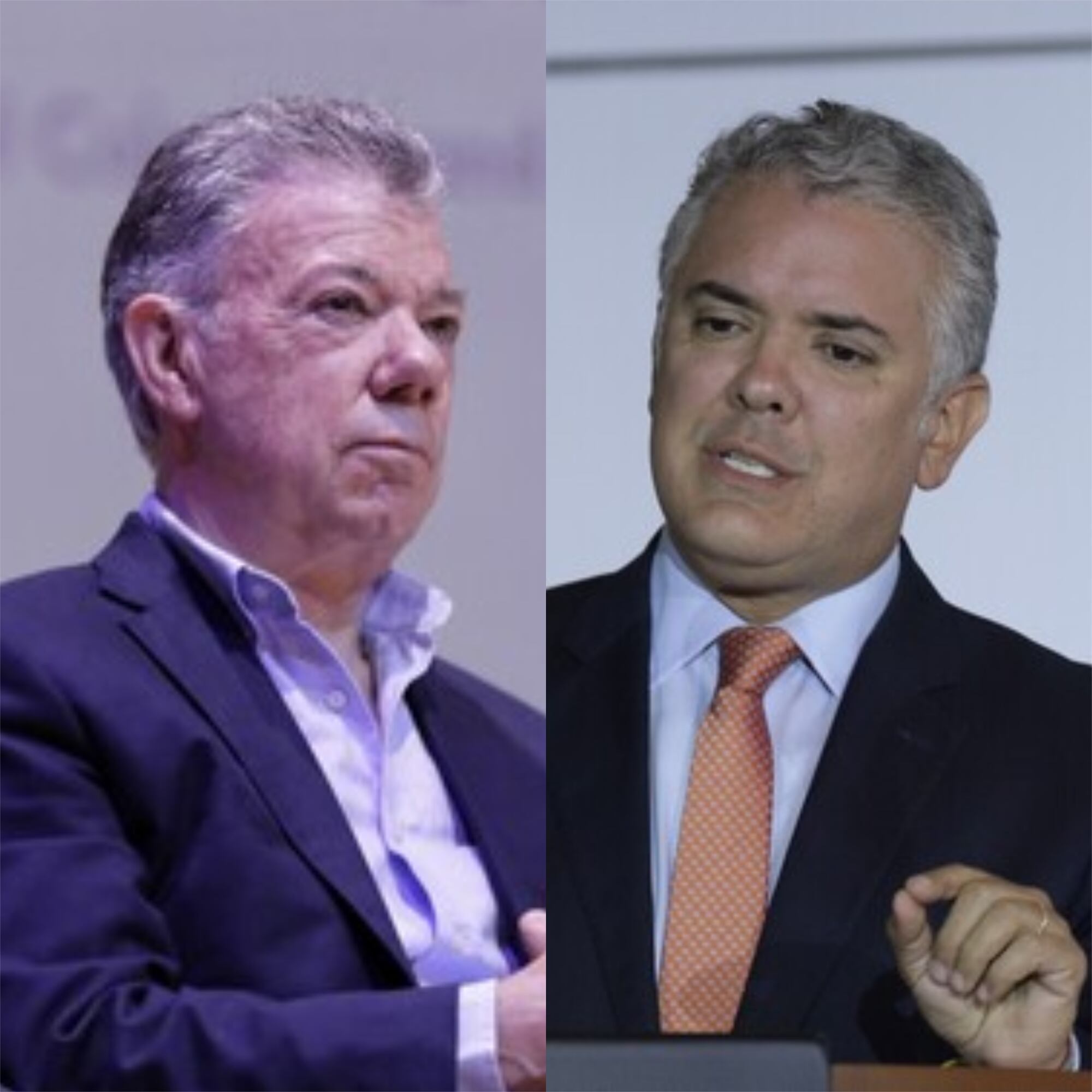 Juan Manuel Santos e Iván Duque. Foto: Colprensa -Sergio Acero