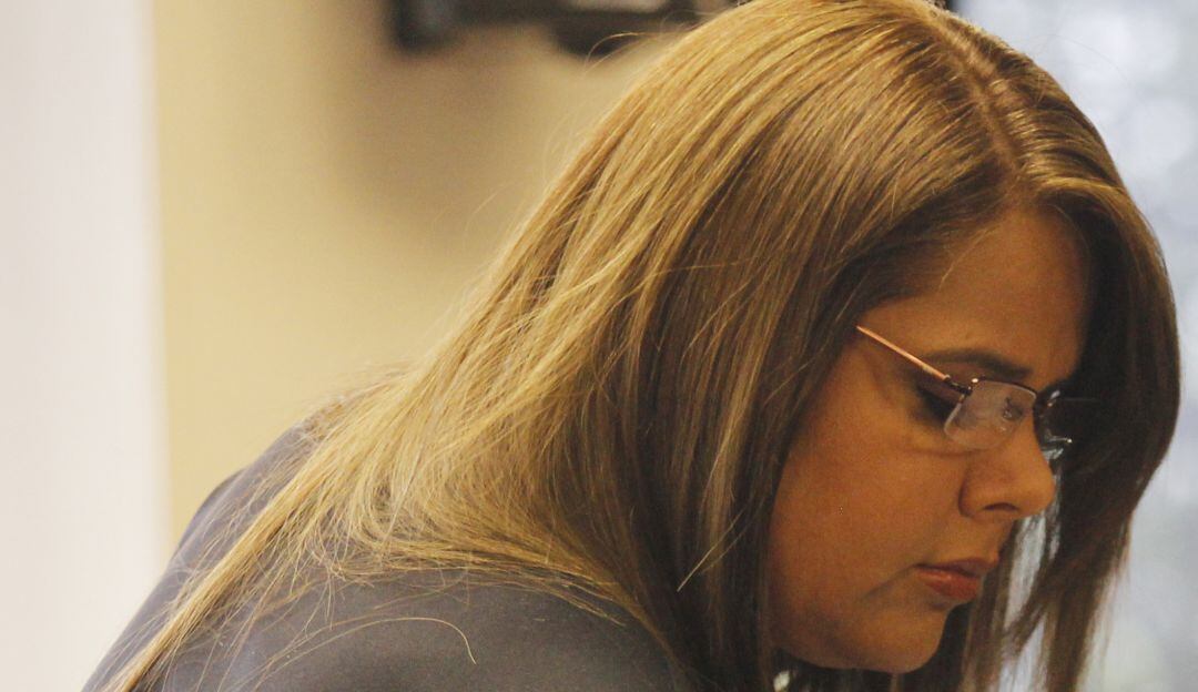 Lucy Elvira Luna Albarracín, la esposa del exsenador Iván Moreno. Foto: Colprensa - Luisa González.