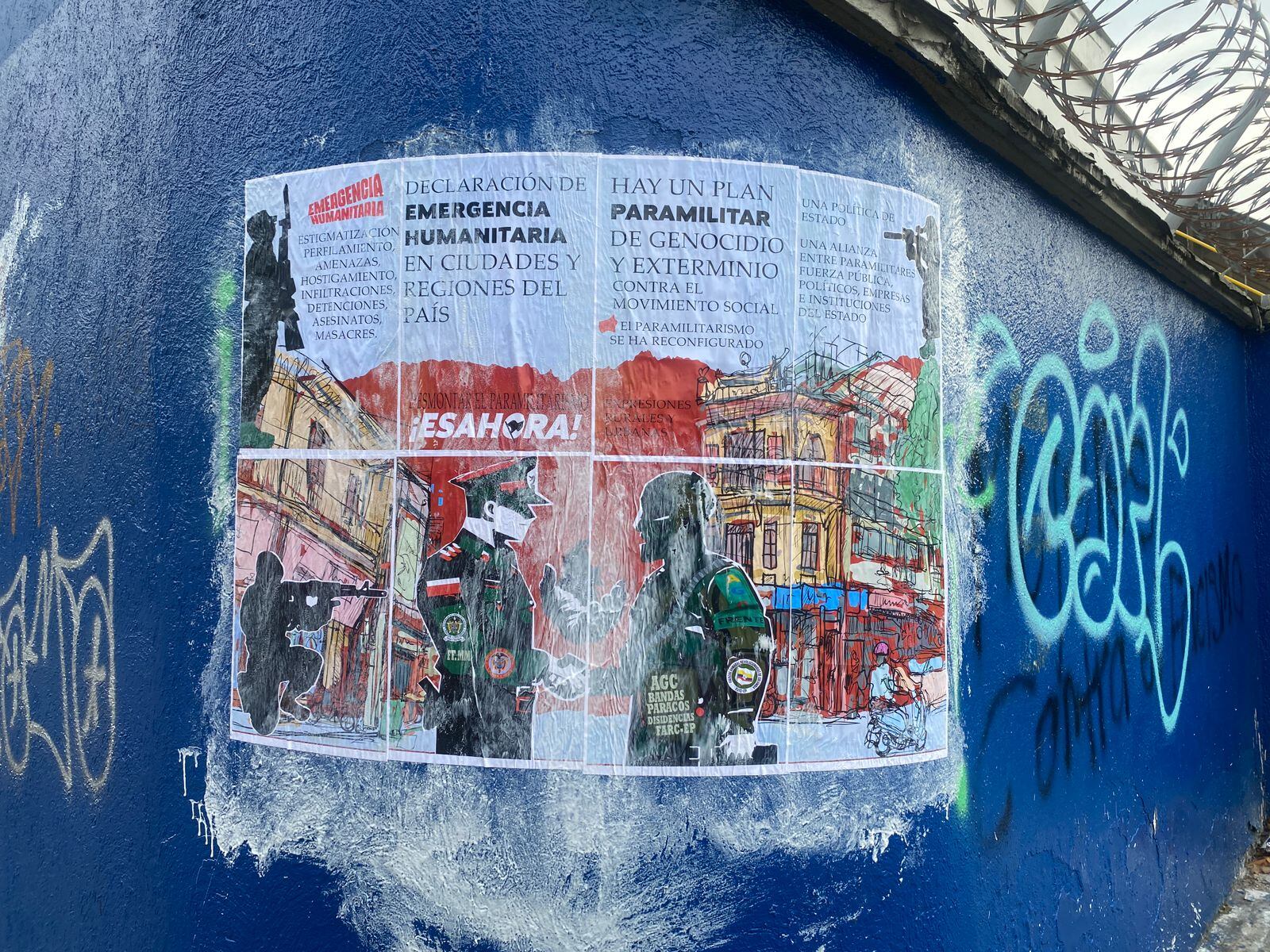 Encapuchados vandalizaron algunos lugares en Bucaramanga durante marcha. Foto: W Radio