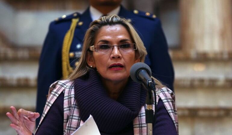La expresidenta de Bolivia Jeanine Áñez. Foto: Getty Images