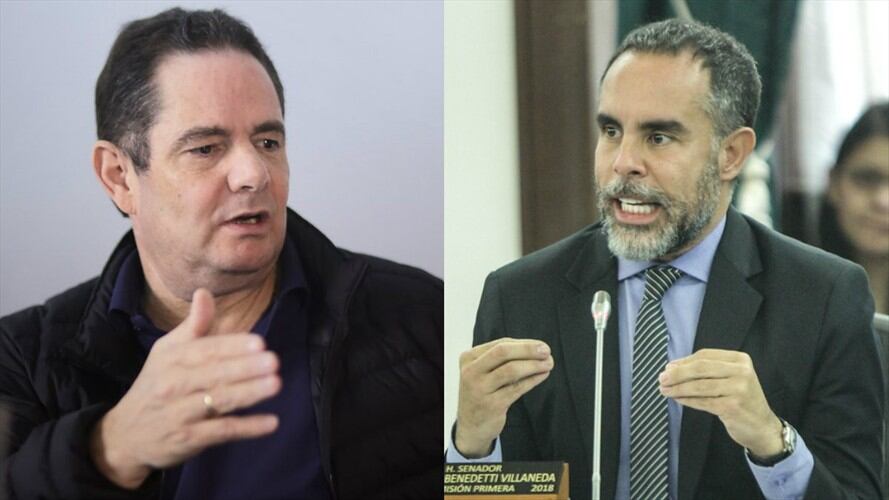 A mediados de marzo, el ex vicepresidente Germán Vargas Lleras y el senador Armando Benedetti se reunieron en Bogotá. Foto: Colprensa