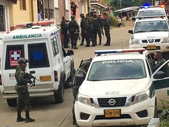 Las autoridades atribuyen este ataque al grupo residual Adan Izquierdo de las disidencias de las FARC . Foto: Cortesía