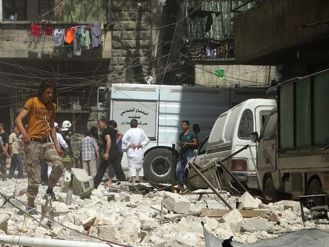 Ataque en Alepo (Siria). Foto: Agencia EFE