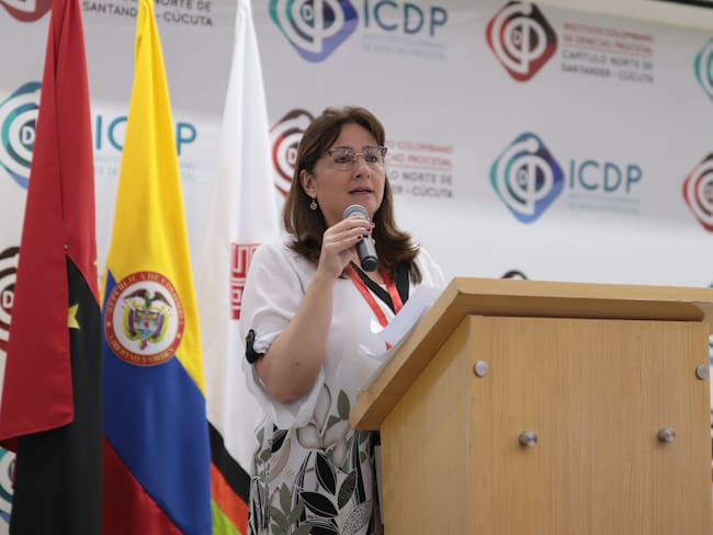 Ángela María Buitrago participa en el XX Congreso de Derecho Procesal en la UFPS Cúcuta. Foto: @MinjusticiaCo