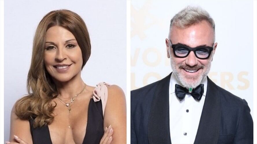 Amparo Grisales y Gianluca Vacchi. Foto: Colprensa y Getty Images