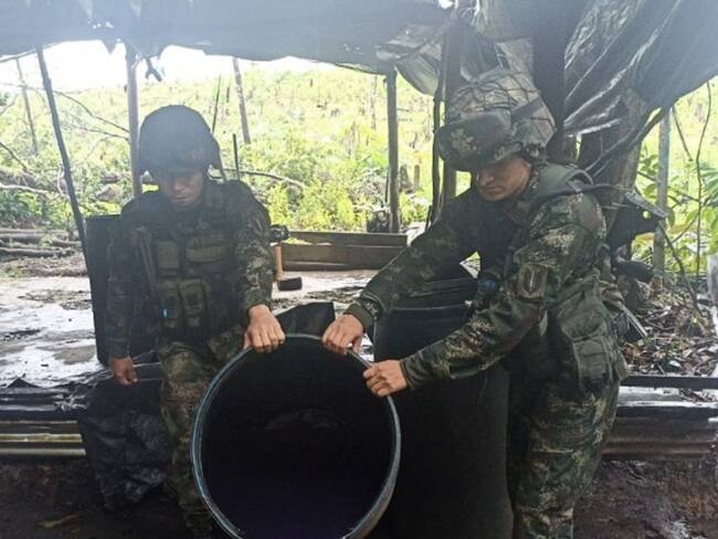 Ejército desmanteló laboratorio de coca en Norte de Santander - Foto: Ejército Nacional