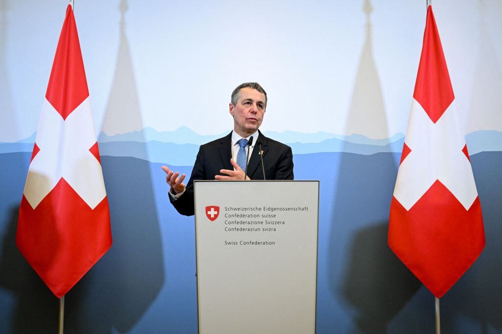 El presidente y jefe del Departamento Federal de Relaciones Exteriores, Ignazio Cassis (Photo by Fabrice COFFRINI / AFP) (Photo by FABRICE COFFRINI/AFP via Getty Images)