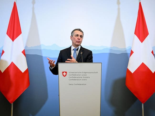 El presidente y jefe del Departamento Federal de Relaciones Exteriores, Ignazio Cassis (Photo by Fabrice COFFRINI / AFP) (Photo by FABRICE COFFRINI/AFP via Getty Images)
