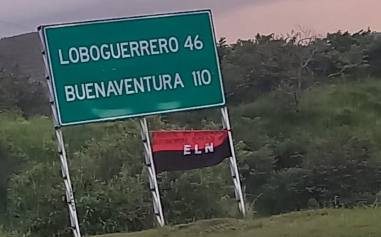Pancartas del ELN. Foto: Cortesía.
