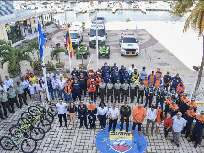 Personal que estará al frente de la seguridad en Santa Marta/ Alcaldía de Santa Marta