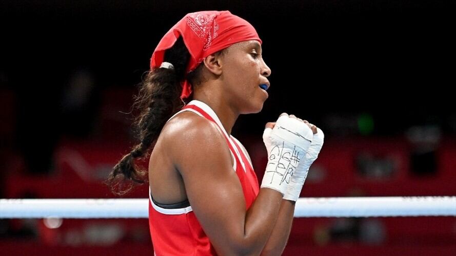 Ingrit Valencia en los Juegos Olímpicos de Tokio 2020. Foto: Getty Images/Luis Robayo - Pool