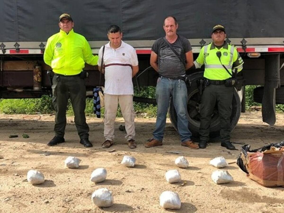 Más de 10 kilos de cocaína incautados en camión que transportaba alimentos