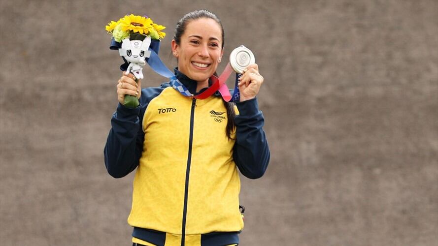 Mariana Pajón es una deportista, bicicrosista, ciclista de BMX y doble medallista de oro olímpica. Foto: Getty Images