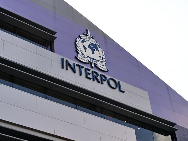 A logo at the newly completed Interpol Global Complex for Innovation building is seen during the inauguration opening ceremony in Singapore on April 13, 2015. The Interpol Global Centre for Innovation opened its doors with officials hoping it will strengthen global efforts to fight increasingly tech-savvy international criminals.    AFP PHOTO / ROSLAN RAHMAN        (Photo credit should read ROSLAN RAHMAN/AFP via Getty Images)