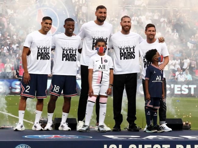 Presentación de los nuevos refuerzos del París Saint Germain. Foto: Getty Images