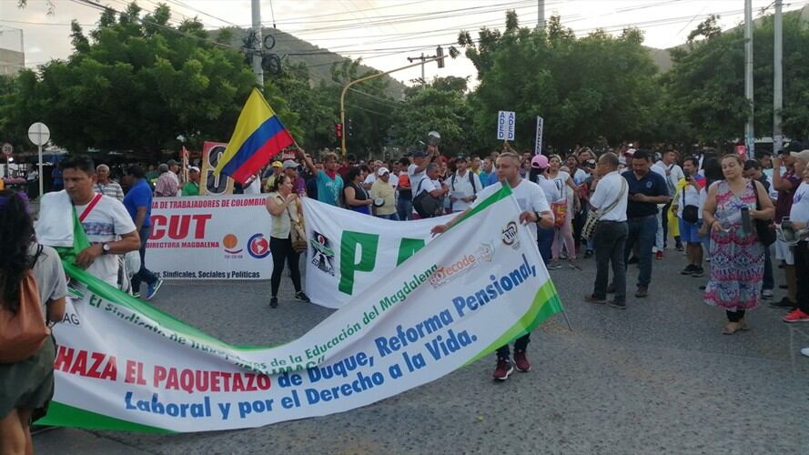 Se esperaban más manifestantes en Santa Marta. Foto: Gennys Alfonso Álvarez N