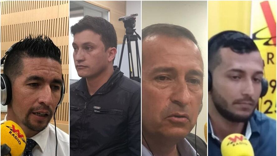 Harold Perilla, Carlos Chávez, Javier Reina y Julian Mejia denunciaron en La W que Oscar Julián Ruiz los acosaba sexualmente. Foto: W Radio