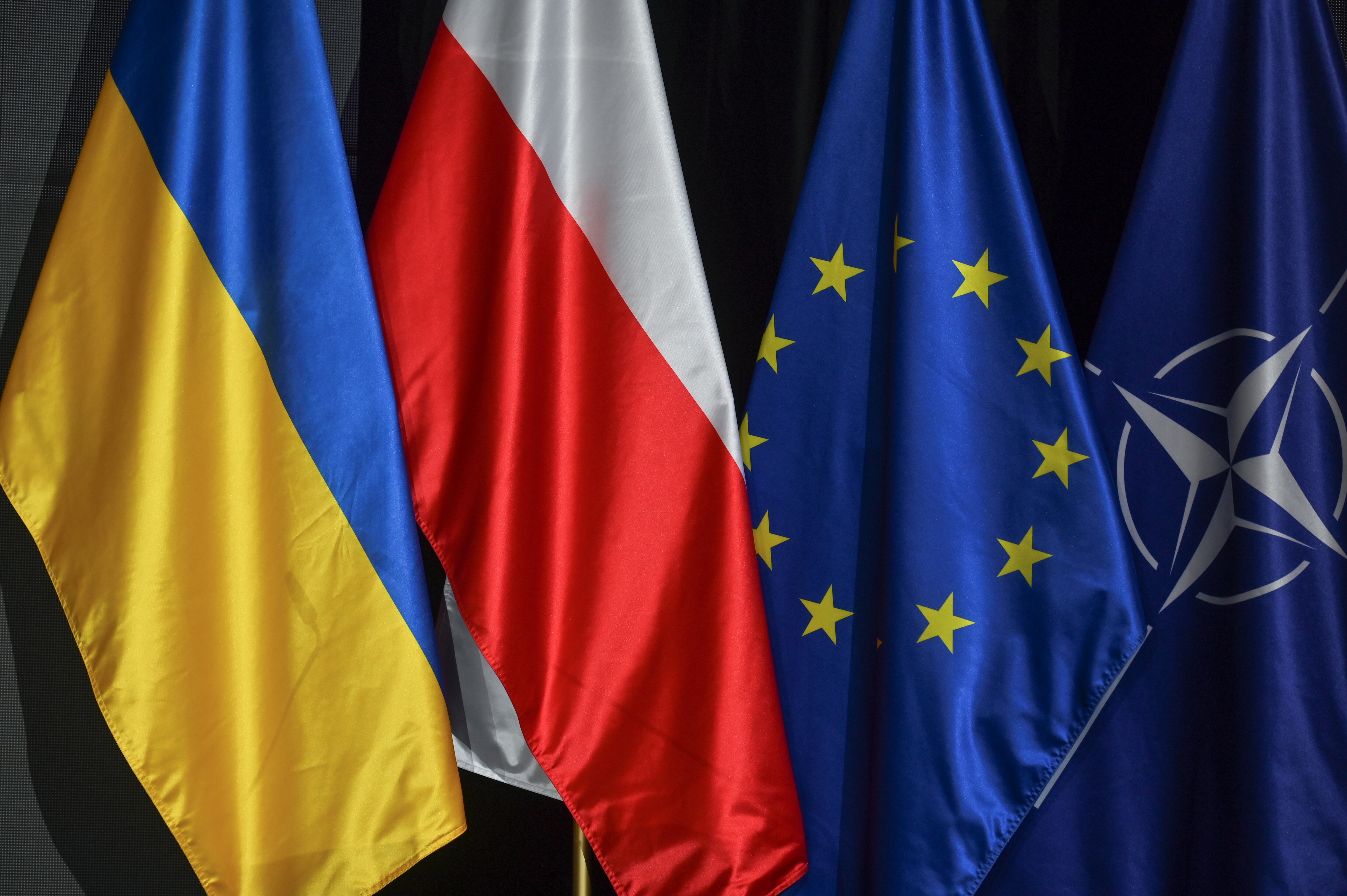 Otan, Polonia y Ucrania imagen de referencia. Foto: Artur Widak/NurPhoto via Getty Images