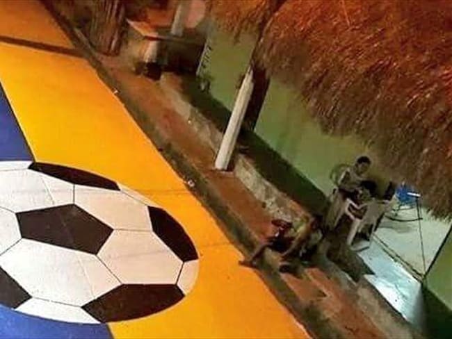 El ingenio colombiano: en Ciénaga de Oro rinden honor a la Selección Colombia. Foto: Cortesía Luis David Martínez