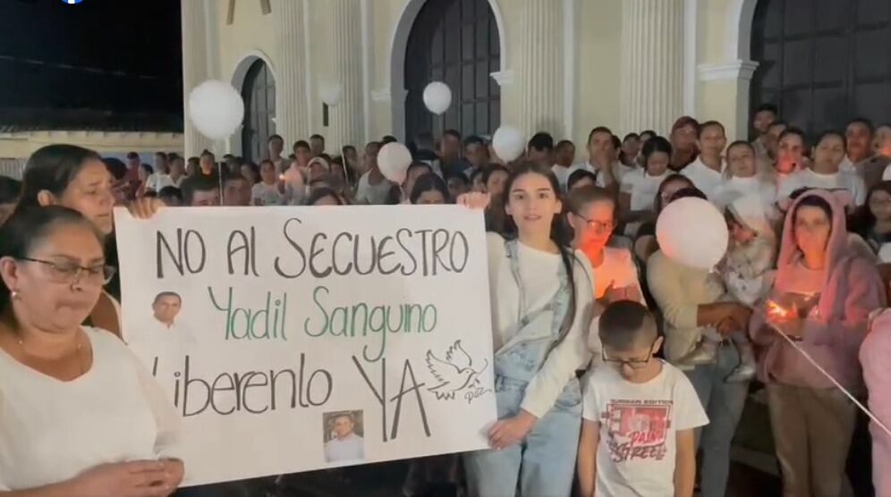 Piden libertad para Yadil Sanguino. Foto: Proporcionada por Jenny Márquez